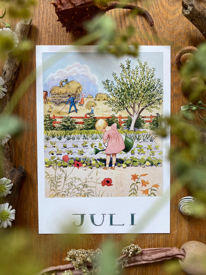 Monatskarten - Set von Elsa Beskow