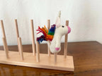 Fingerpuppe Einhorn Regenbogen aus Filz von Nacha Interior