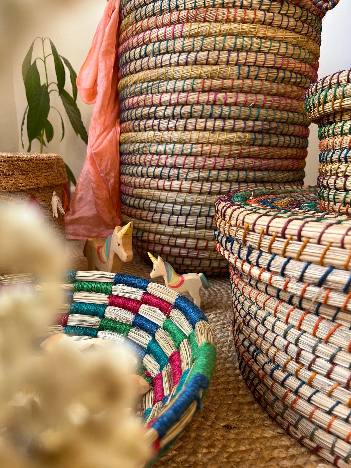 Korb bunt 25 x 10 cm