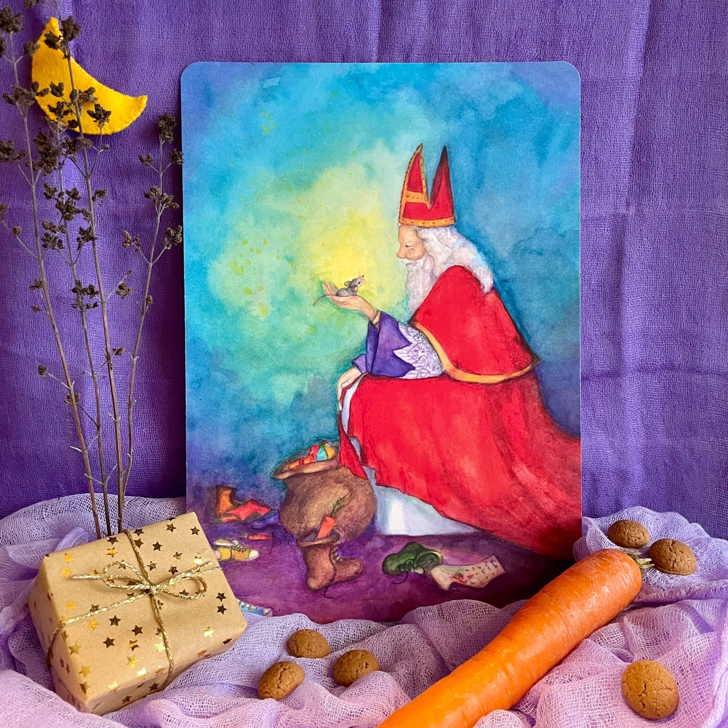 Erzählkarte - Der alberne, zerstreute Nikolaus A5