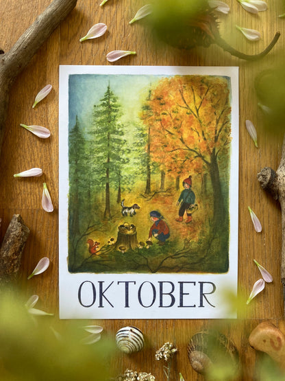 Monatskarten - Set von Ode Desjardins