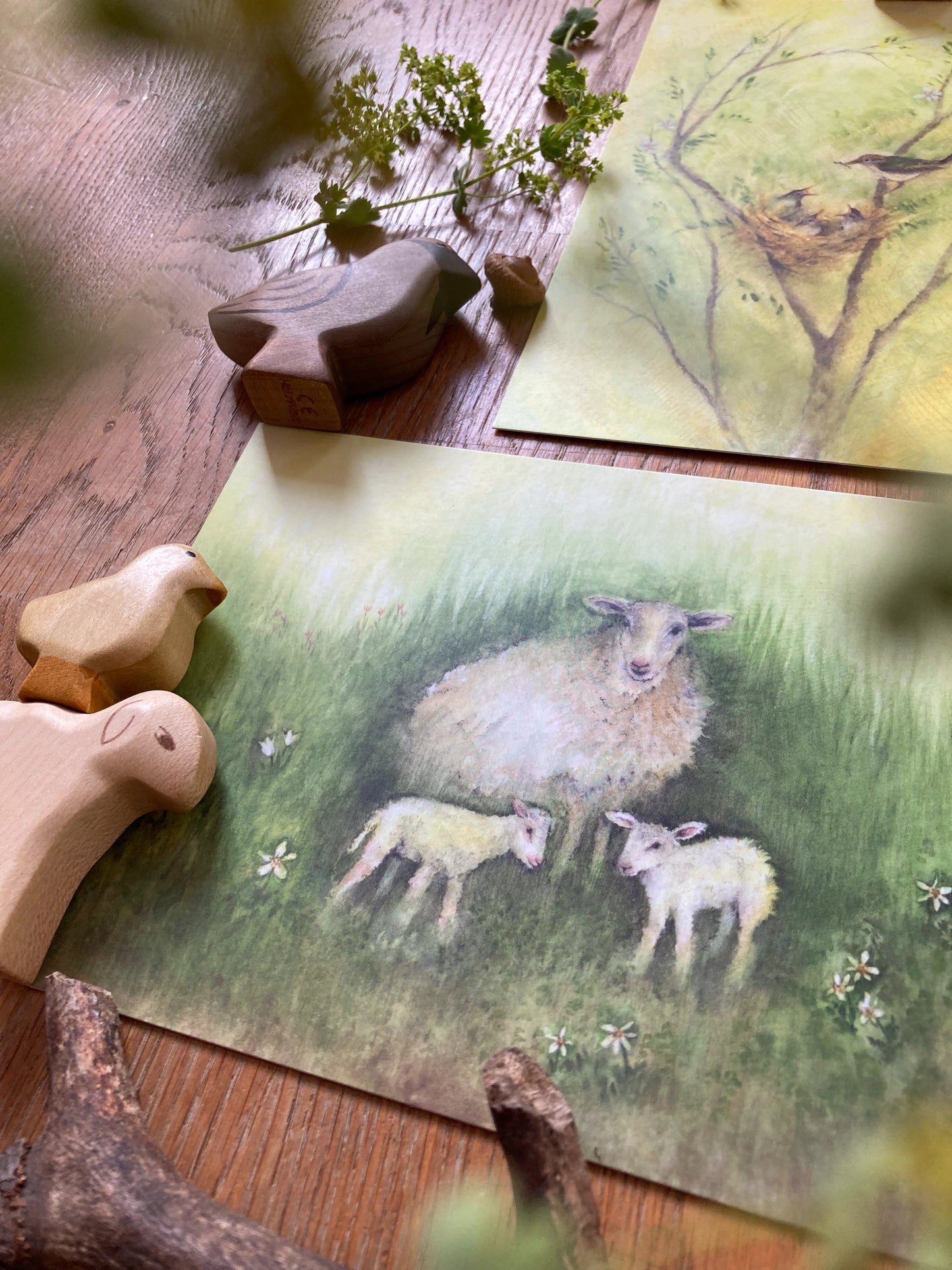 Kunstkarten Set Tiere (4 Postkarten A5)
