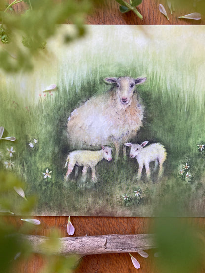 Kunstkarten Set Tiere (4 Postkarten A5)