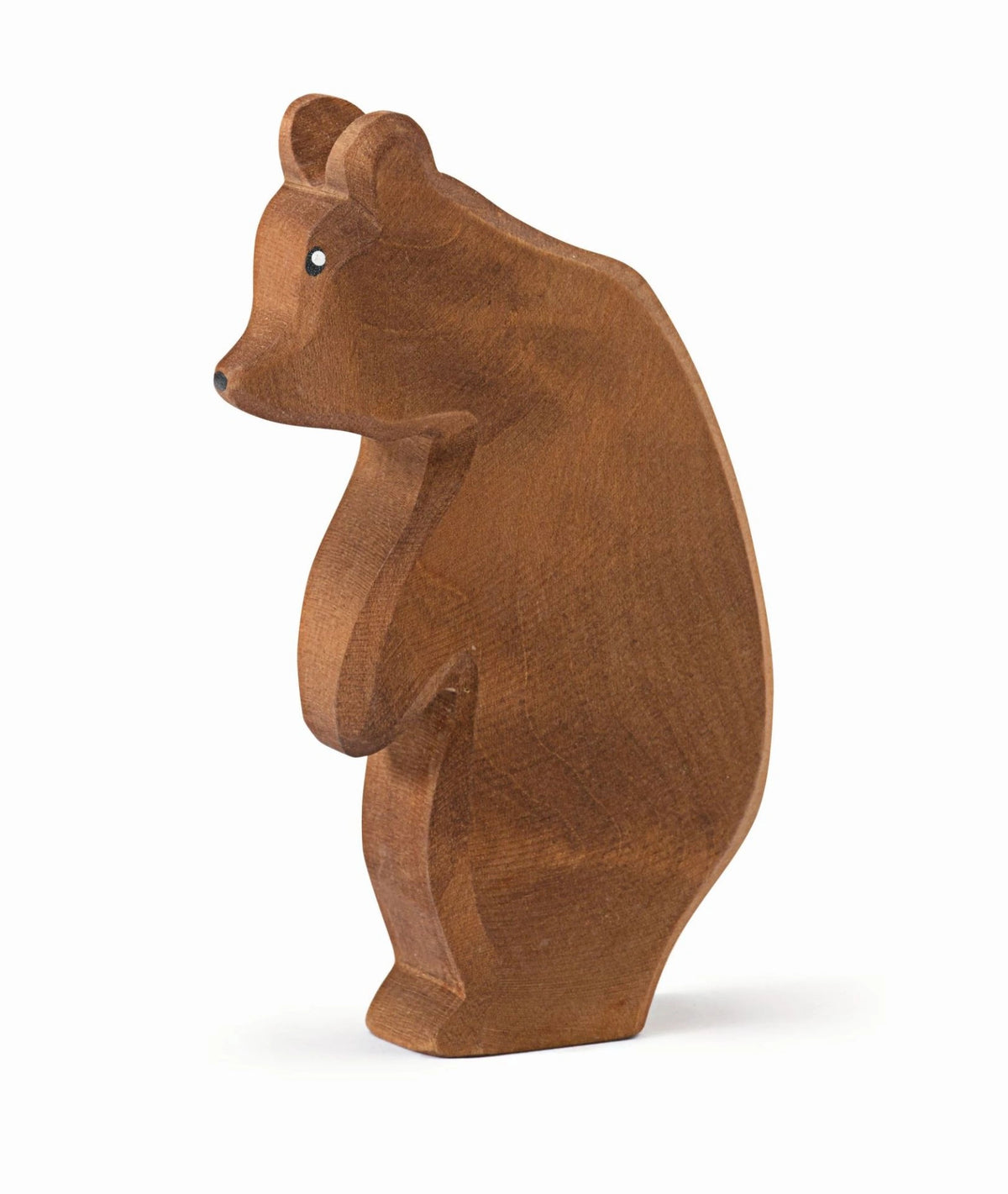 Ostheimer Bär stehend Kopf tief, große braune Holzfigur