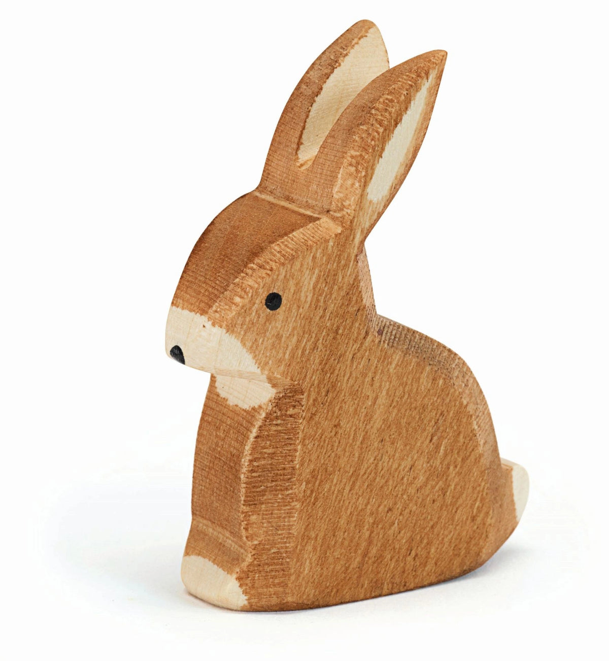 Ostheimer Hase sitzend, braune Holzfigur