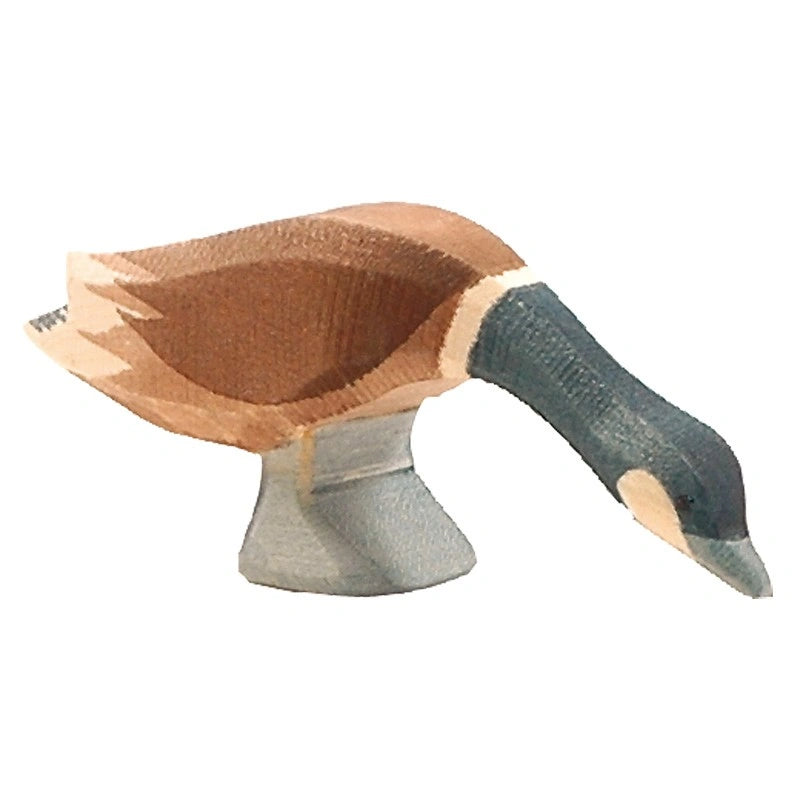 Ostheimer Kanadagans Hals lang, Holzfigur mit gestrecktem schwarzem Hals