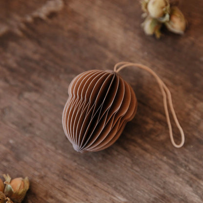 Papieranhänger Eichel - braun - klein