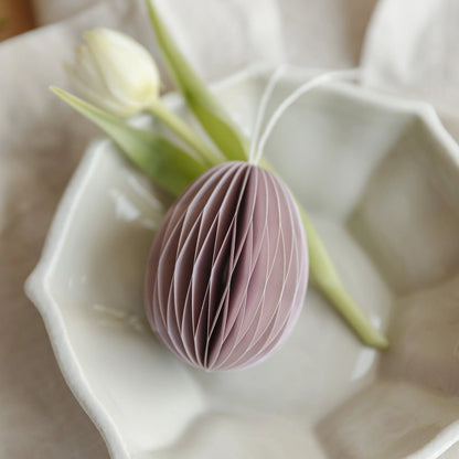 Osterdekoration Osterei aus Papier - rosé
