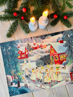 Puzzle Santa Lucia von Penny Puzzle 500 Teile, fertig gepuzzelt mit Kerzen und Tannenzweigen