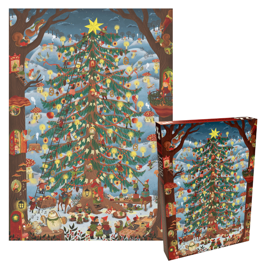 Puzzle Waldweihnacht von Penny Puzzle 1000 Teile, Motiv und Schachtel