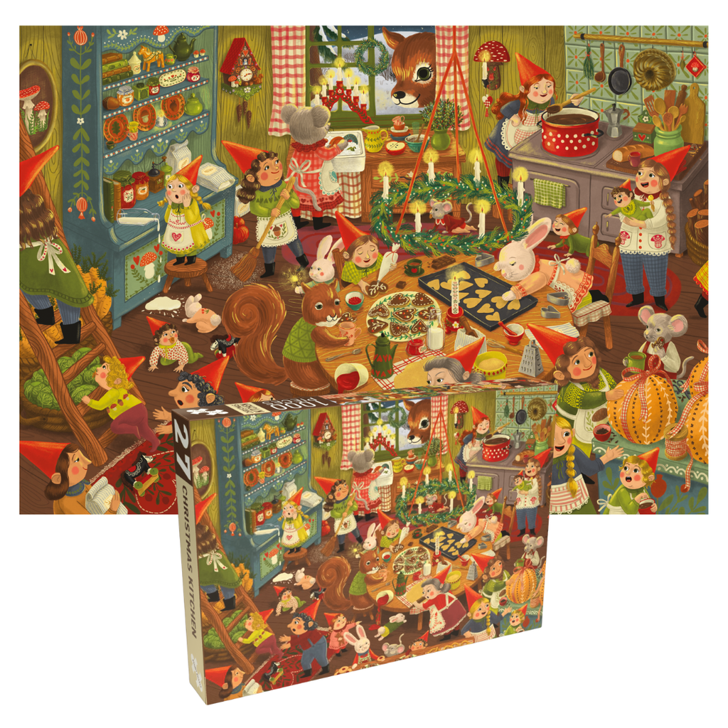 Puzzle Weihnachtsküche von Penny Puzzle 1000 Teile, Motiv und Schachtel