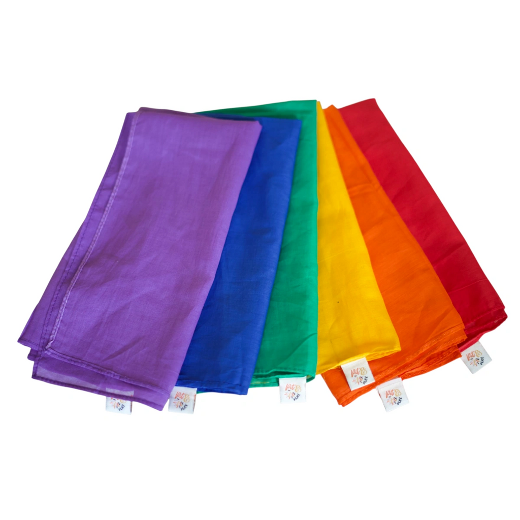 Spieltuch-Set Baumwolle Regenbogen von Pit and Play 75 x 75 cm
