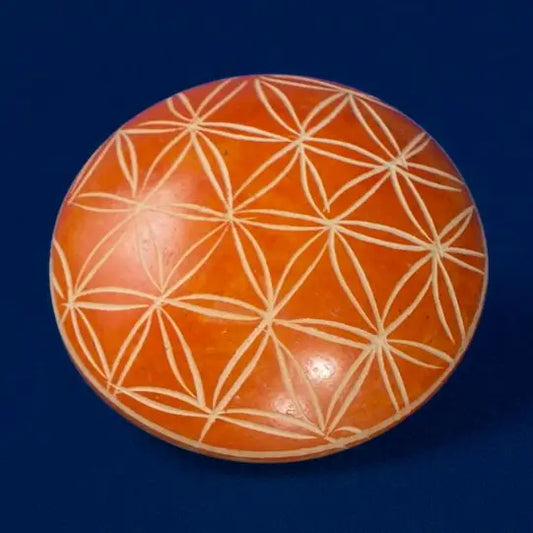 Handschmeichler Lebensblume orange - Speckstein