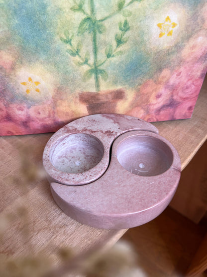 Teelichthalter Yin Yang - Speckstein