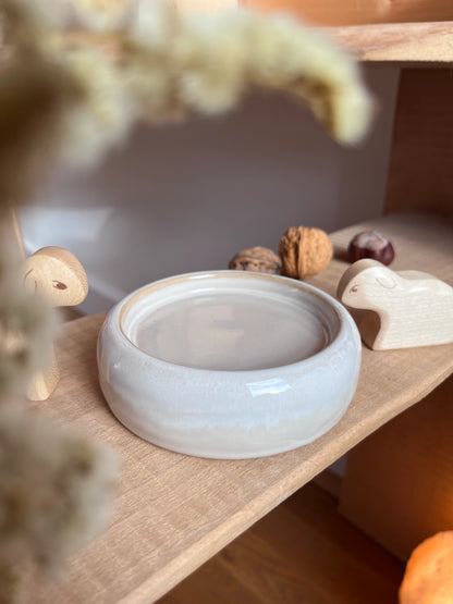 Kerzenteller groß, polarweiß