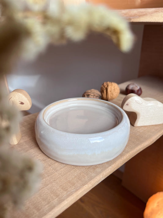 Kerzenteller groß, polarweiß