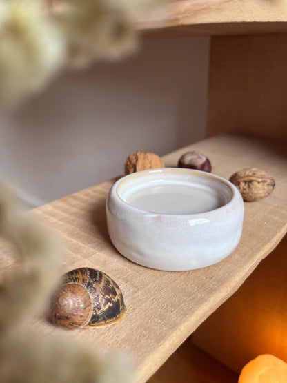 Kerzenteller klein, polarweiß