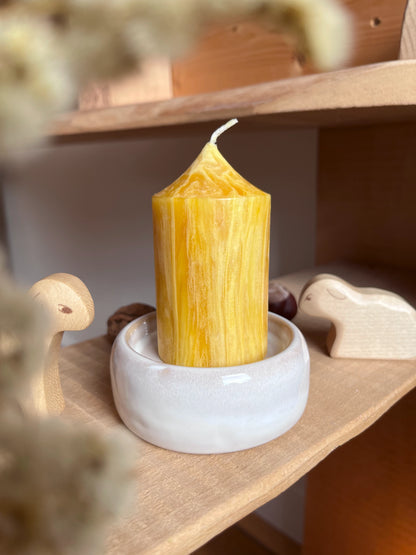 Kerzenteller klein, polarweiß