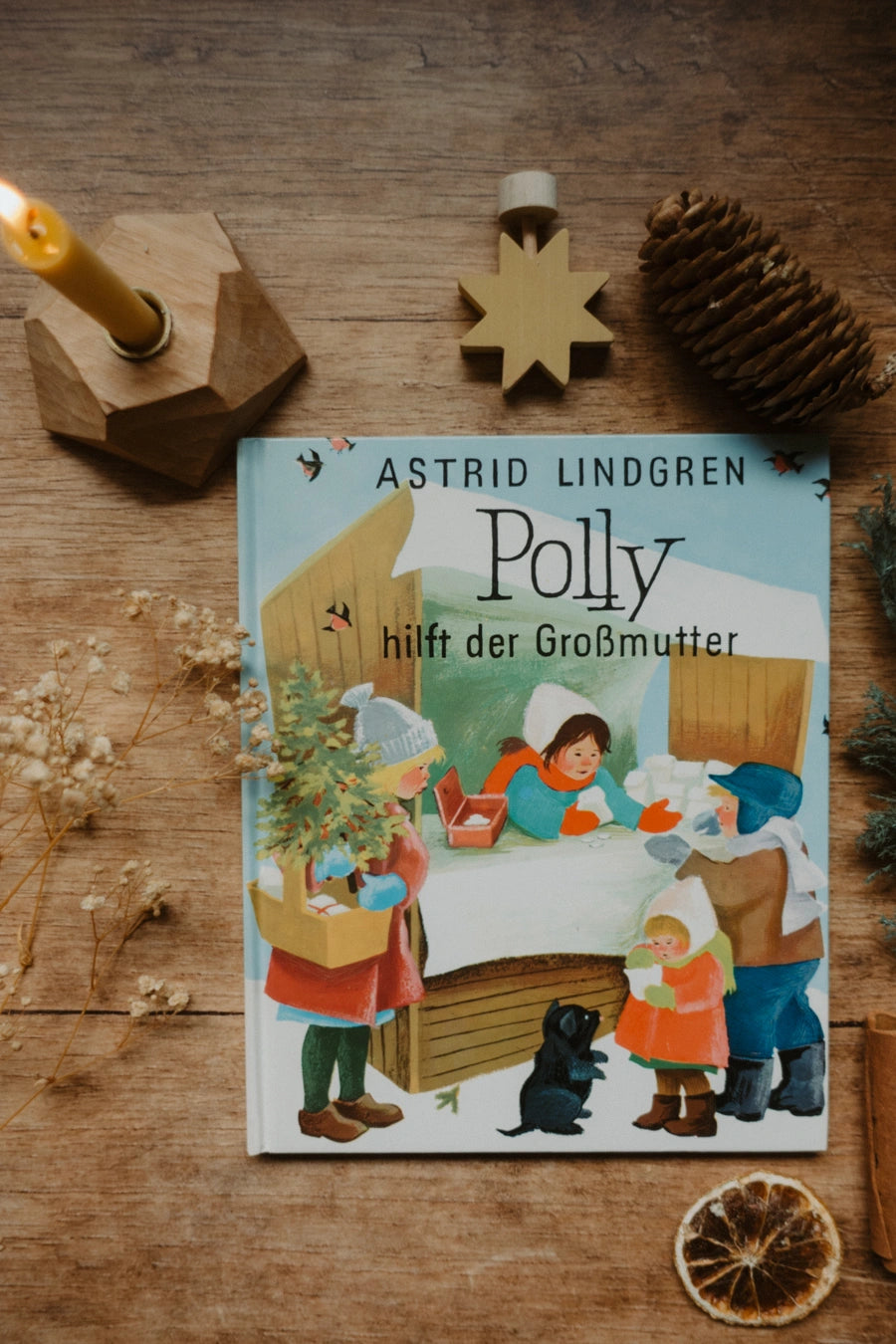 Bilderbuch Polly hilft der Großmutter von Astrid Lindgren, Rückseite