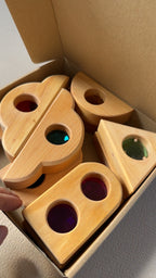 Holzbausteine Märchenfenster natur von Bauspiel 12 Teile