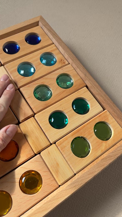 Bauspiel - Kleine Farbstraße mit Lichtbauwürfeln