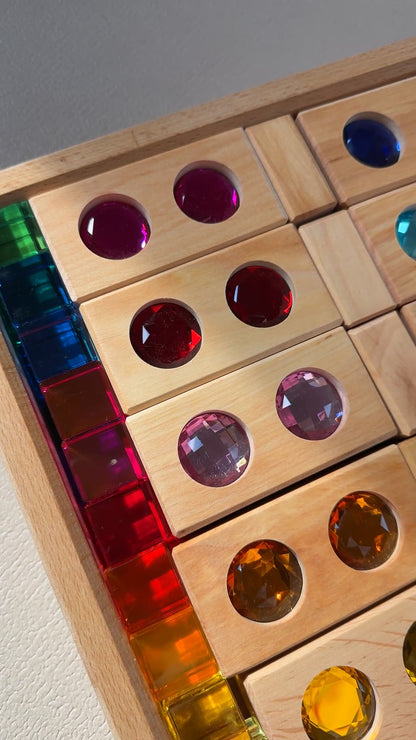 Bauspiel - Kleine Farbstraße mit Lichtbauwürfeln