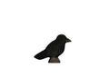 Holzfigur Rabe von HolzWald, schwarz