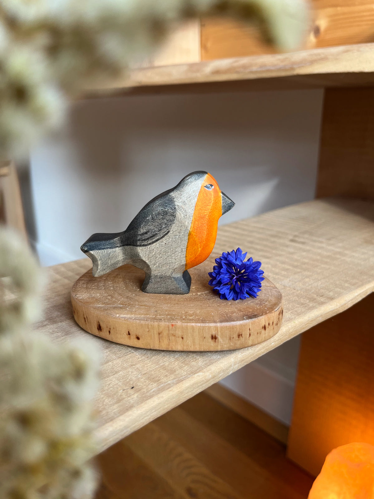 Holzfigur Rotkehlchen von HolzWald, Foto