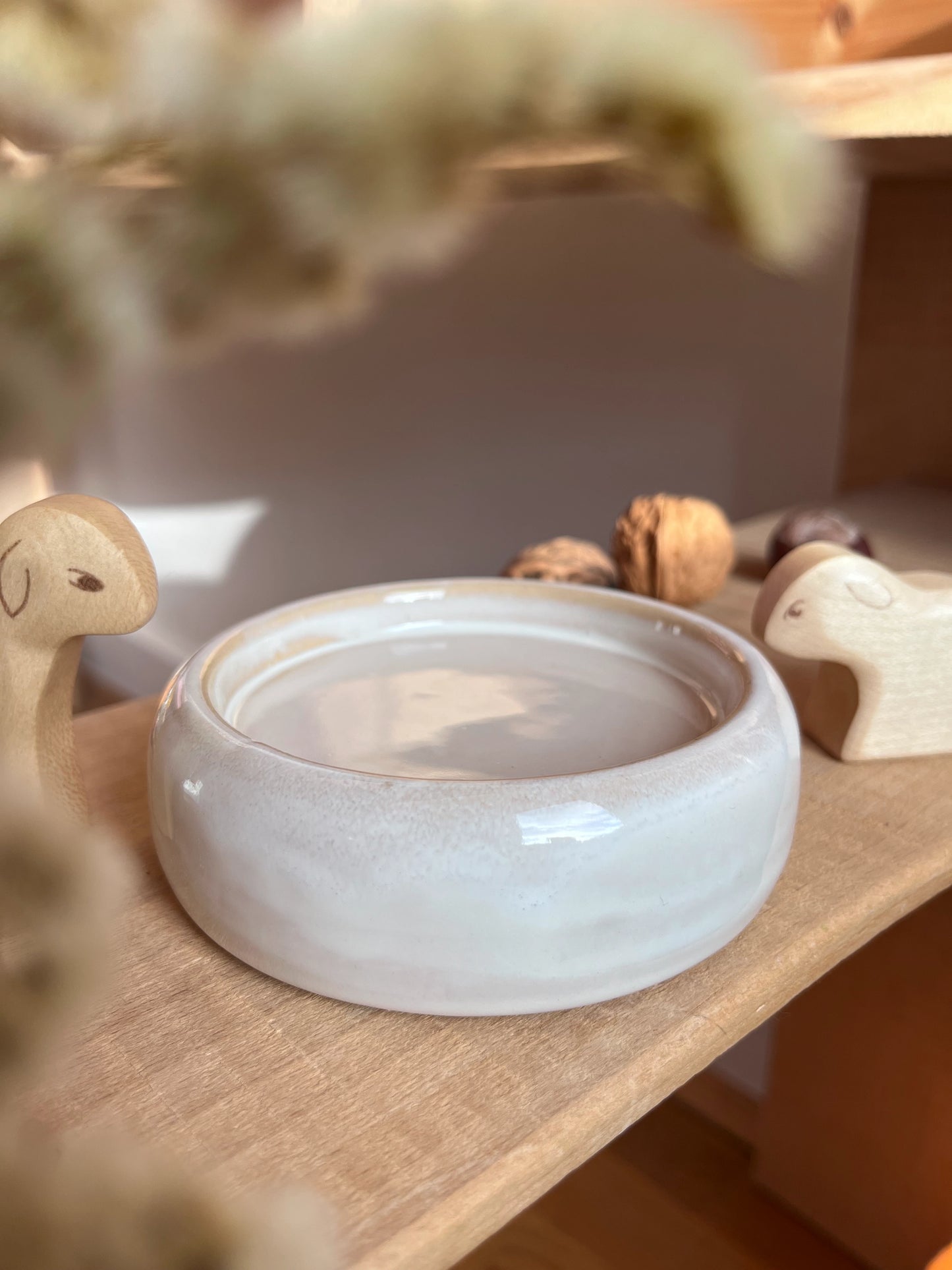 Kerzenteller groß, sand