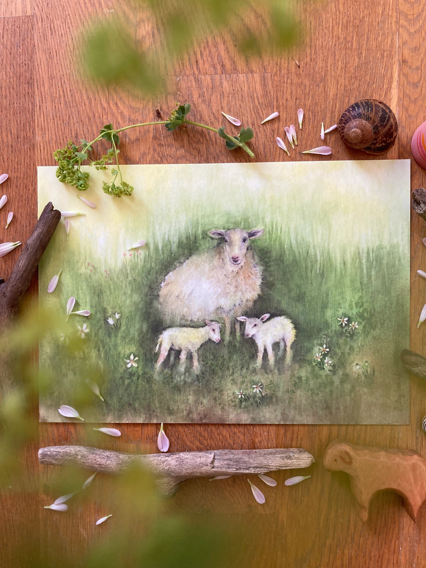 Kunstkarten Set Tiere (4 Postkarten A5)