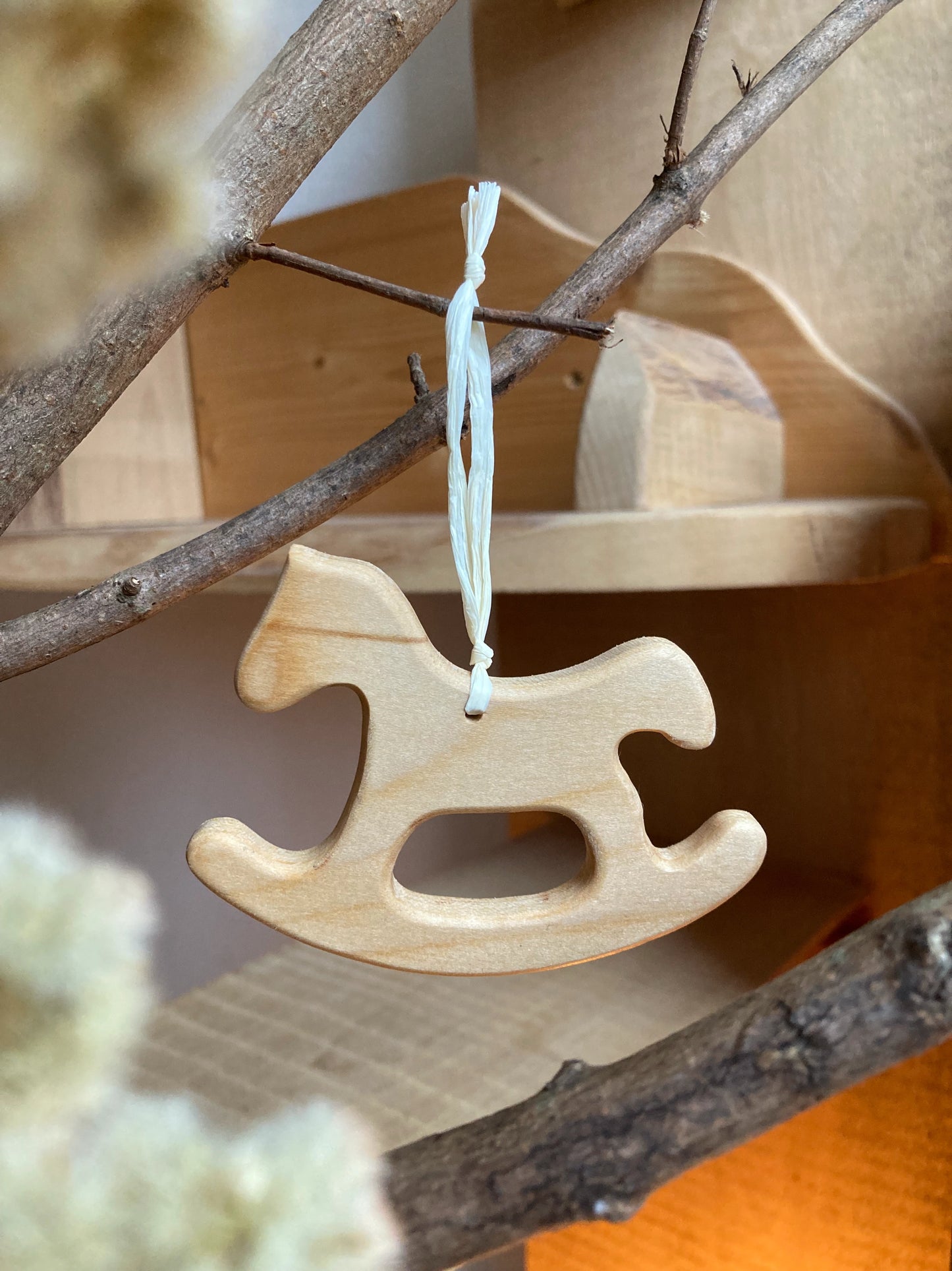 Weihnachtsbaumschmuck - Geschenkanhänger Schaukelpferd