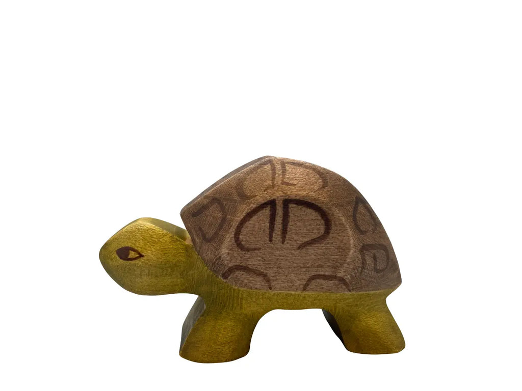 Holzfigur Schildkröte von HolzWald mit gemustertem Panzer