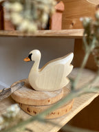 Holzfigur Schwan von HolzWald, weiß