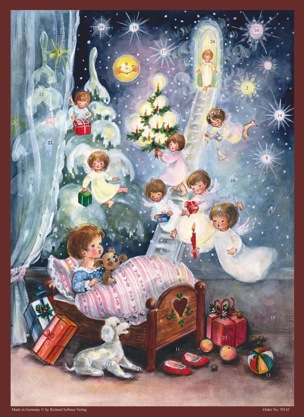 Adventskalender Engelstraum von Sellmer, Engel am Kinderbett