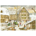 Adventskalender Winter auf dem Bauernhof von Sellmer, Fachwerkhof im Schnee