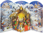 Aufstell-Adventskalender Jesus ist geboren von Sellmer, Krippe mit den Heiligen Drei Königen