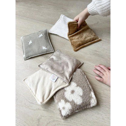 Sensorische Kirschkernkissen Beige, Braun, Weiß