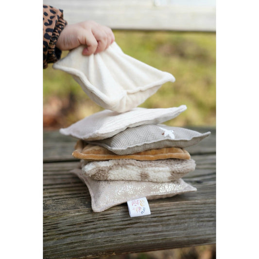 Sensorische Kirschkernkissen Beige, Braun, Weiß
