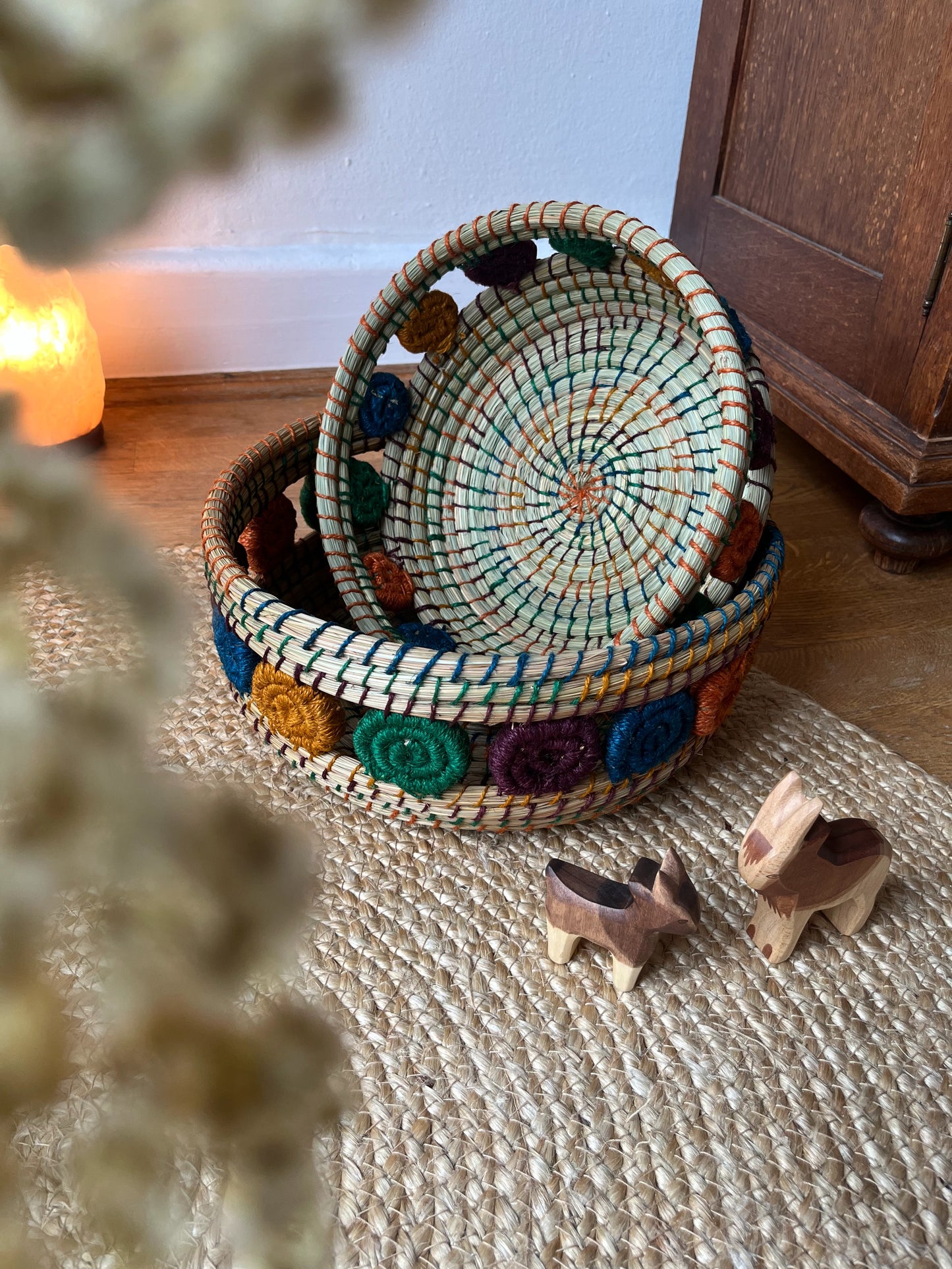 Körbe "Blumen" 2er-Set