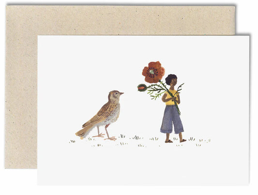 Skylark and Field Poppy