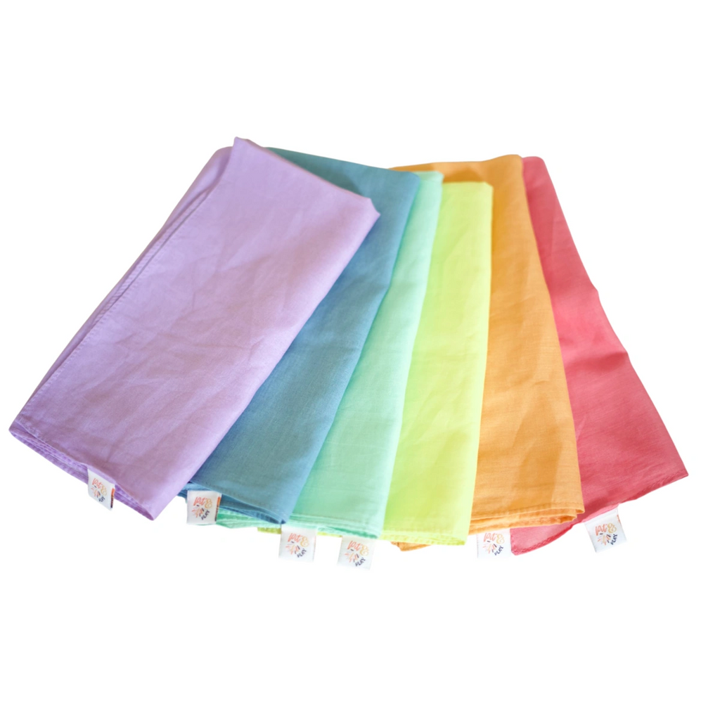 Spieltuch-Set Baumwolle Pastell von Pit and Play 75 x 75 cm
