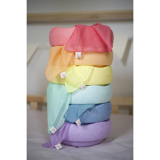 Spieltuch Baumwolle Pastellfarben-Set 48x48