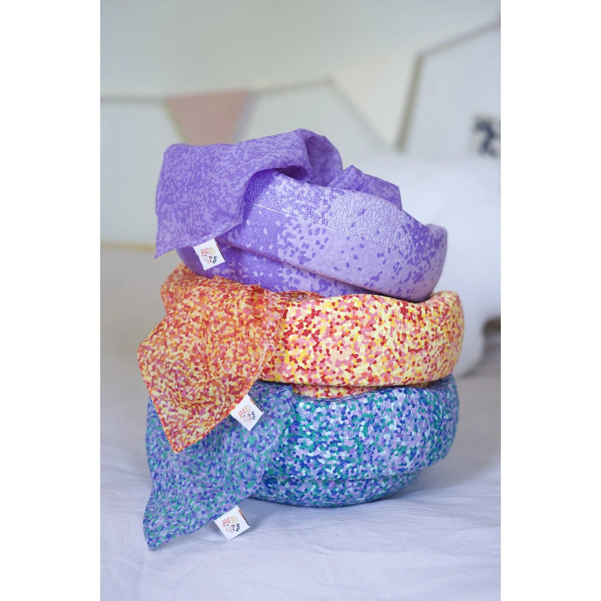 Spieltuch Baumwolle super confetti 75x75