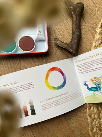 Stockmar Deckfarben 12 Farben + Deckweiß + Pinsel + Mischpalette