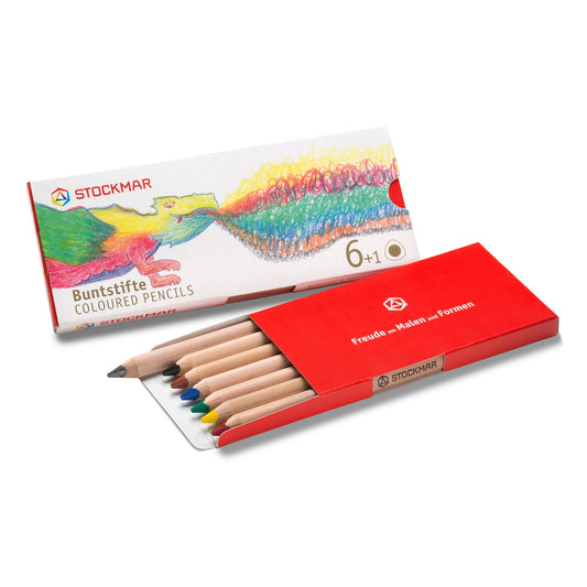 Stockmar Buntstifte - 3-eckig 6 Farben + 1 Bleistift