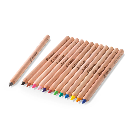 Stockmar Buntstifte - Sortiment 3-eckig 12 Farben + 1 Bleistift