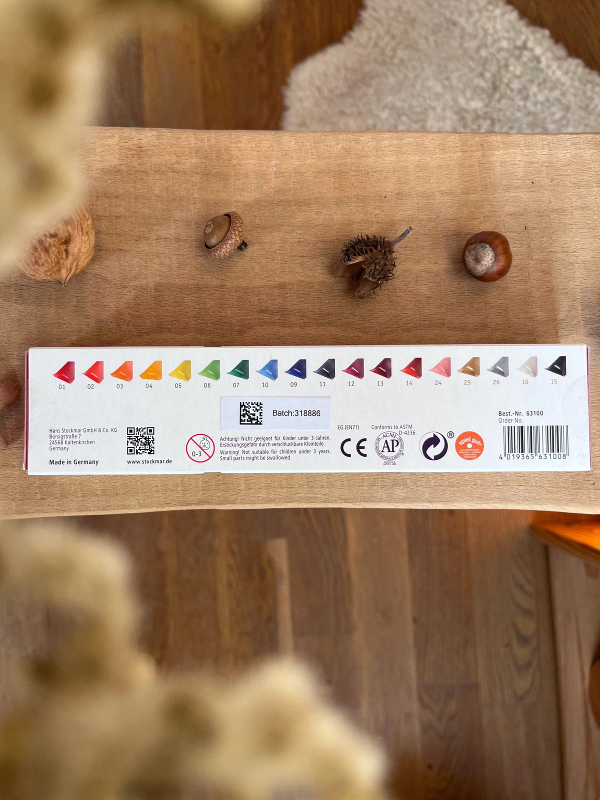 Stockmar Wachsfolien 18 Farben 200 x 40 mm