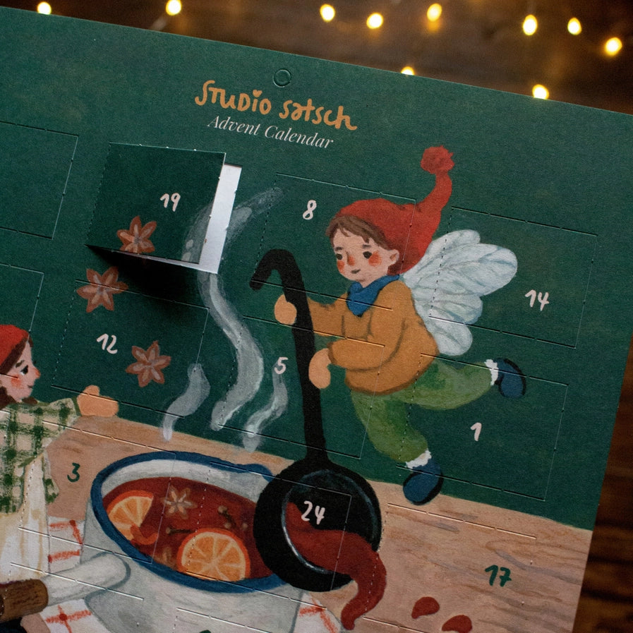 Adventskalender Wichtel von Studio Satsch aus der Nähe