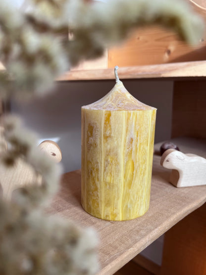 Stumpenkerze mittel 100 % Bienenwachs
