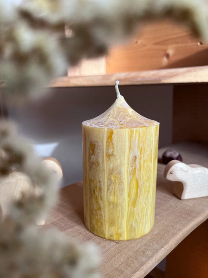 Stumpenkerze mittel 100 % Bienenwachs